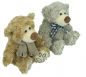 Preview: Betz lot de 2 peluches douces de 17 cm motif OURSONS marron et gris