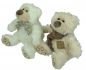 Preview: Betz lot de 2 peluches douces de 17 cm motif OURSONS crème et blanc