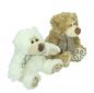 Preview: Betz lot de 2 peluches douces de 17 cm motif OURSONS marron et blanc