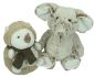 Preview: Betz lot de 2 peluches douces de 17-19 cm 2 amis : éléphant, hérisson