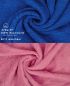 Preview: Betz 10 Stück Seiftücher PREMIUM 100% Baumwolle Seiflappen Set 30x30 cm Farbe royalblau und altrosa