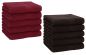 Preview: Betz 10 Piece Towel Set PREMIUM 100% Cotton 10 Face Cloths Colour: dark red & dark brown