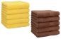 Preview: Betz 10 Stück Seiftücher PREMIUM 100% Baumwolle Seiflappen Set 30x30 cm Farbe gelb und nussbraun