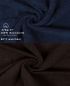 Preview: Betz 10 Stück Seiftücher PREMIUM 100% Baumwolle Seiflappen Set 30x30 cm Farbe dunkelblau und dunkelbraun