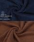 Preview: Betz 10 Piece Towel Set PREMIUM 100% Cotton 10 Face Cloths Colour: dark blue & hazel