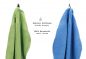 Preview: Betz Paquete de 10 piezas de toalla facial PREMIUM tamaño 30x30cm 100% algodón en verde manzana y azul celeste