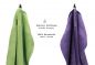Preview: Lot de 10 serviettes débarbouillettes Premium couleur: vert pomme & lila, taille: 30x30 cm de Betz