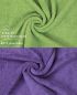 Preview: Betz Paquete de 10 piezas de toalla facial PREMIUM tamaño 30x30cm 100% algodón en verde manzana y morado