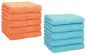 Preview: Betz 10 Stück Seiftücher PREMIUM 100% Baumwolle Seiflappen Set 30x30 cm Farbe orange und türkis
