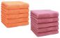 Preview: Betz 10 Stück Seiftücher PREMIUM 100% Baumwolle Seiflappen Set 30x30 cm Farbe orange und altrosa