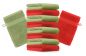 Preview: Betz 10 Piece Wash Mitt Set PREMIUM 100% Cotton 10 Wash Mitts Colour: red & apple green