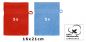 Preview: Betz 10 Piece Wash Mitt Set PREMIUM 100% Cotton 10 Wash Mitts Colour: red & light blue