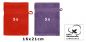 Preview: Betz 10 Piece Wash Mitt Set PREMIUM 100% Cotton 10 Wash Mitts Colour: red & purple