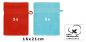 Preview: Betz Lot de 10 gants de toilette Premium rouge et turquoise, taille: 16x21 cm