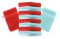 Preview: Betz Lot de 10 gants de toilette Premium rouge et turquoise, taille: 16x21 cm