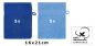 Preview: Betz Lot de 10 gants de toilette Premium bleu royal et bleu clair, taille: 16x21 cm