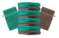 Preview: Betz Set di 10 guanti da bagno Premium misure 16 x 21 cm 100% cotone verde smeraldo e marrone noce
