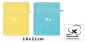 Preview: Betz Lot de 10 gants de toilette Premium jaune et turquoise, taille: 16x21 cm