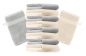 Preview: Betz Lot de 10 gants de toilette Premium gris argenté et beige, taille: 16x21 cm