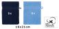 Preview: Betz Lot de 10 gants de toilette Premium bleu foncé et bleu clair, taille: 16x21 cm