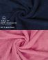 Preview: 10 Piece Set Wash Mitts Premium Colour: dark blue and old rose, Size: 16 x 21 cm