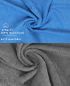 Preview: Betz Set di 10 guanti da bagno Premium misure 16 x 21 cm 100% cotone azzurro e grigio antracite