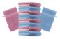 Preview: Betz Set di 10 guanti da bagno Premium misure 16 x 21 cm 100% cotone azzurro e rosa antico