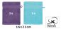 Preview: Betz 10 Piece Wash Mitt Set PREMIUM 100% Cotton 10 Wash Mitts Colour: purple & turquoise