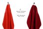 Preview: Betz 10-tlg. Handtuch-Set CLASSIC 100% Baumwolle2 Duschtücher 4 Handtücher 2 Gästetücher 2 Seiftücher Farbe rot und dunkelrot