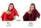 Preview: Betz 10 Piece Towel Set CLASSIC 100% Cotton 2 Face Cloths 2 Guest Towels 4 Hand Towels 2 Bath Towels Colour: red & dark red