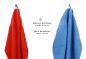 Preview: Lot de 10 serviettes Classic, couleur rouge et bleu clair, 2 lavettes, 2 serviettes d'invité, 4 serviettes de toilette, 2 serviettes de bain de Betz