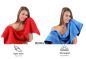 Preview: Betz Set di 10 asciugamani Classic 2 lavette 2 asciugamani per ospiti 4 asciugamani 2 asciugamani da doccia 100% cotone colore rosso e azzurro