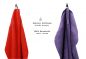 Preview: Betz 10 Piece Towel Set CLASSIC 100% Cotton 2 Face Cloths 2 Guest Towels 4 Hand Towels 2 Bath Towels Colour: red & purple