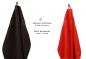 Preview: Betz Set di 10 asciugamani Classic 2 lavette 2 asciugamani per ospiti 4 asciugamani 2 asciugamani da doccia 100% cotone colore rosso e marrone scuro