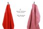 Preview: Betz Set di 10 asciugamani Classic 2 lavette 2 asciugamani per ospiti 4 asciugamani 2 asciugamani da doccia 100% cotone colore rosso e rosa antico