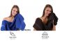 Preview: Betz Set di 10 asciugamani Classic-Premium 2 lavette 2 asciugamani per ospiti 4 asciugamani 2 asciugamani da doccia 100 % cotone colore blu reale e marrone scuro