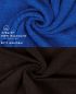 Preview: Betz 10-tlg. Handtuch-Set CLASSIC 100% Baumwolle 2 Duschtücher 4 Handtücher 2 Gästetücher 2 Seiftücher Farbe royalblau und dunkelbraun