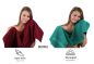 Preview: 10 Piece Towel Set Classic - Premium dark red & emerald green, 2 face cloths 30x30 cm, 2 guest towels 30x50 cm, 4 hand towels 50x100 cm, 2 bath towels 70x140 cm