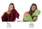 Preview: Lot de 10 serviettes Classic, couleur rouge foncé et vert pomme, 2 lavettes, 2 serviettes d'invité, 4 serviettes de toilette, 2 serviettes de bain de Betz
