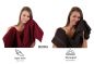 Preview: Betz Set di 10 asciugamani Classic-Premium 2 lavette 2 asciugamani per ospiti 4 asciugamani 2 asciugamani da doccia 100 % cotone colore rosso scuro e marrone scuro