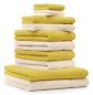 Preview: Betz 10-tlg. Handtuch-Set CLASSIC 100% Baumwolle 2 Duschtücher 4 Handtücher 2 Gästetücher 2 Seiftücher Farbe gelb und beige