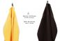 Preview: Betz 10-tlg. Handtuch-Set CLASSIC 100% Baumwolle 2 Duschtücher 4 Handtücher 2 Gästetücher 2 Seiftücher Farbe gelb und dunkelbraun