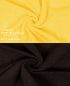 Preview: Betz Juego de 10 toallas CLASSIC 100% algodón en amarillo y marrón oscuro