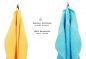 Preview: Betz 10-tlg. Handtuch-Set CLASSIC 100% Baumwolle 2 Duschtücher 4 Handtücher 2 Gästetücher 2 Seiftücher Farbe gelb und türkis