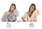 Preview: Betz Juego de 10 toallas CLASSIC 100% algodón en gris plara y beige