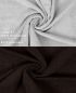 Preview: Betz Juego de 10 toallas CLASSIC 100% algodón en gris plata y marrón oscuro