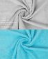 Preview: Betz Juego de 10 toallas CLASSIC 100% algodón en gris plata y turquesa