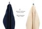 Preview: Betz Juego de 10 toallas CLASSIC 100% algodón en azul marino y beige
