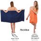 Preview: Betz Juego de 10 toallas CLASSIC 100% algodón en azul marino y naranja
