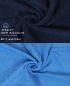 Preview: Betz Set di 10 asciugamani Classic-Premium 2 lavette 2 asciugamani per ospiti 4 asciugamani 2 asciugamani da doccia 100 % cotone colore blu scuro e azzurro